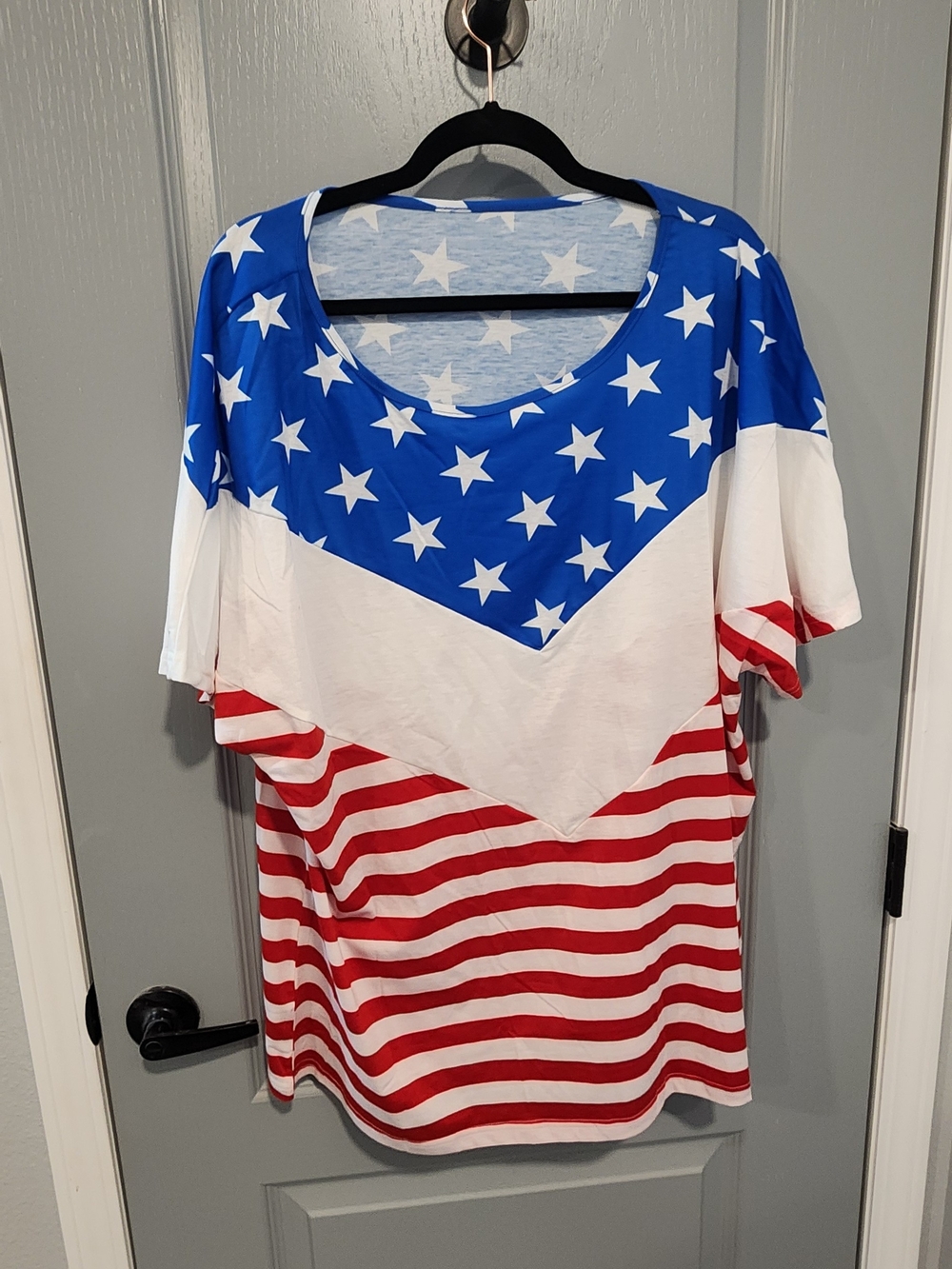 Women’s Patriotic Star & Stripe Tee - Red, White & Blue